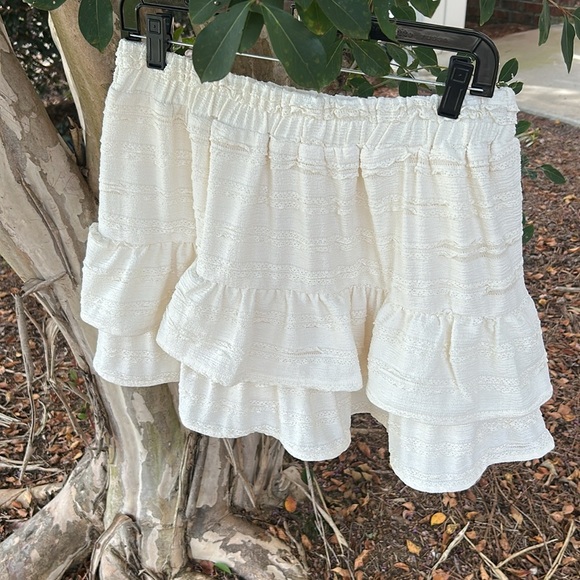 By Together Cream Textured Skirt - Picture 2 of 4